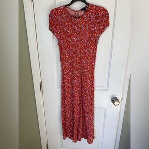 J. Crew Red Floral Maxi Dress
